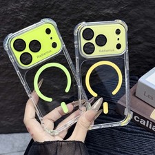 For iPhone 17 Pro Max 16 15 14 13 12 Magnetic Shockproof Clear Lens Cover Case