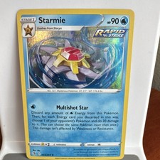 Pokémon Starmie Swsh08: Fusion Strike Holo Rare Card 053/264 Rapid Strike 90 HP