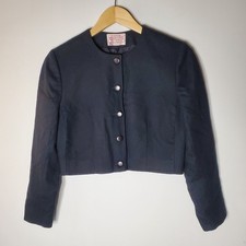 Pendleton Cropped black wool structured vintage lightweight jacket  Flaws