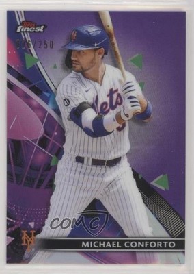 2021 Topps Finest Purple Refractor 26/250 Michael Conforto #24 y0i