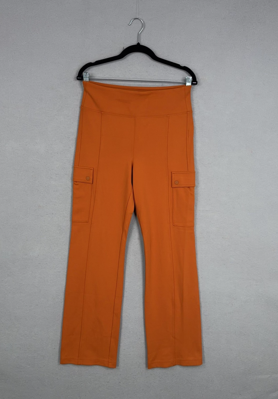 Athleta Pants Womens Medium Orange Delancey Straight Cargo Pants Pull On Stretch