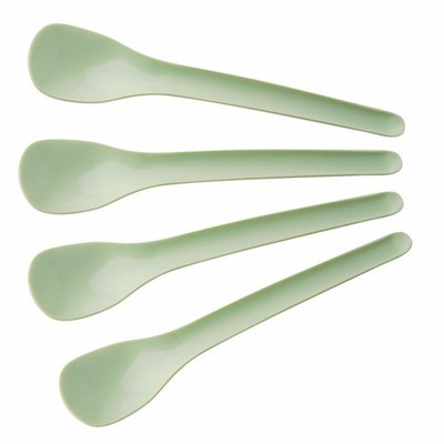 Fackelmann Eierlöffel 4er Set Eco, Frühstückslöffel, Besteck, Green PE grün 14cm