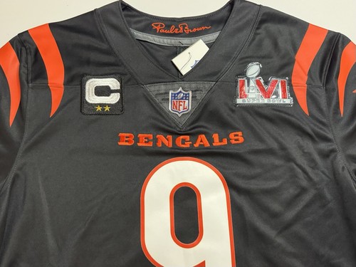 Camiseta deportiva intocable Med Joe Burrow #9 vapor Super Bowl LVI 56 Bengals auténtica - Imagen 2 de 14
