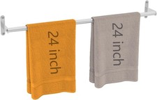 Single Towel Bar for Bathroom 24 Inch Towel Rack Brushed Nickel  Wall Mounted