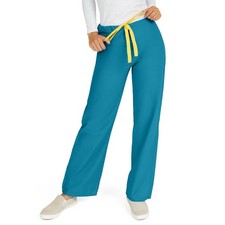 Medline AngelStat Unisex Scrub Pants with Angelica Color Coding - Peacock Style
