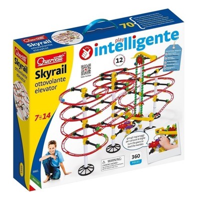 Quercetti Skyrail Ottovolante Elevator, 360 Piece Marble Run Roller Coaster...