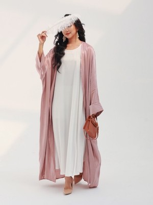 Moroccan Abaya Women Open Cardigan Long Robes Turkey Islamic Kimono Modest Gown