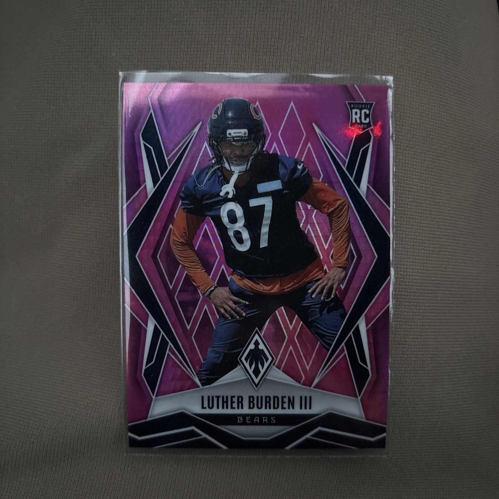 2025 Panini Phoenix Luther Burden III Pink Hyper /299 #196 RC Bears
