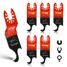 Litorange Extended Hook Blade for Oscillating Tool, 5 Pack Oscillating Multi-...