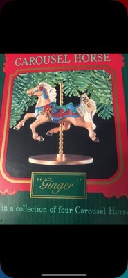 HALLMARK ORNAMENT CAROUSEL HORSE ''GINGER''  - 4TH IN THE 1989 COLLECTION