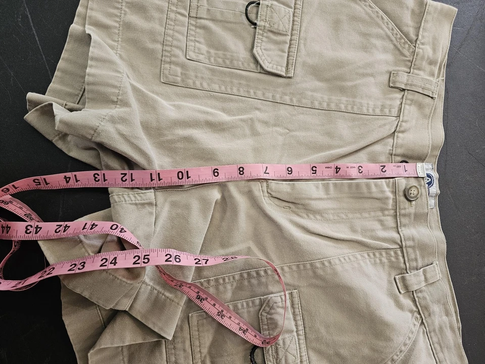 American Eagle Cargo Shorts Mens Large Khaki Flat Front Utility Outdoor Pockets - Image 4 of 4