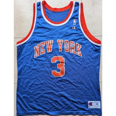 John STARKS #3 NY Knicks 90s CHAMPION jersey 48 Xl blue NBA
