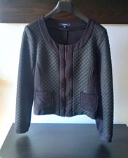comma, Damen Kurzjacke Gr. 38 Schwarz gestepp...
