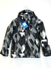 NEW Columbia Jacket Youth M 10-12 Black White Interchange Winter Ski Fleece