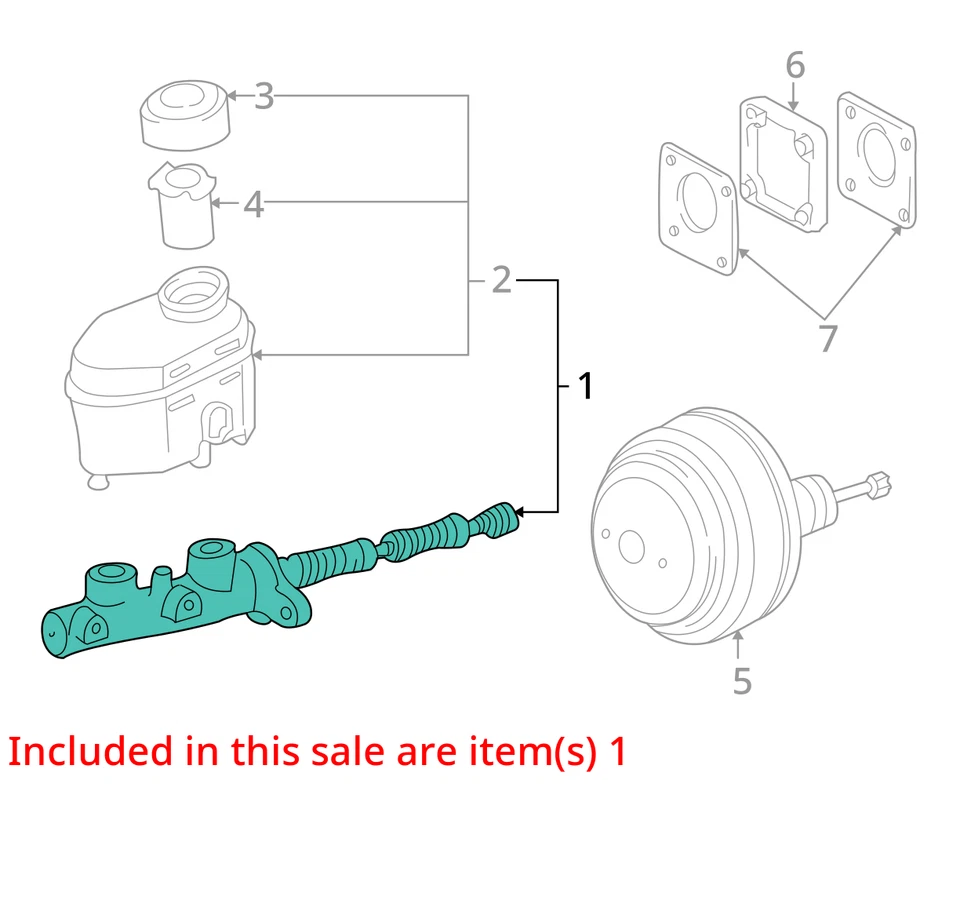 Главный цилиндр тормоза 2004 Toyota Sequoia от оригинального производителя 158 000 миль - LKQ375619041 - Изображение 4 из 4