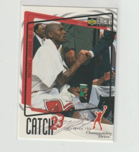 1997 Michael Jordan Upper Deck Catch 23 Card#189 extra Jordan face on  Cup Bid .