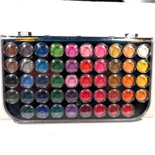 Watercolors Painting Set 48 Colors in Case Brushes Washable Paint Non-Toxic NEW