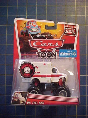 DISNEY PIXAR CARS TOON DR. FEEL BAD DELUXE! MONSTER TRUCK MATER
