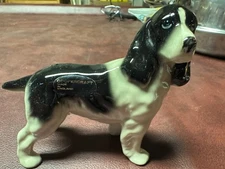 Coopercraft  Vintage Art  Pottery Spaniel Dog Figurine  Original Sticker