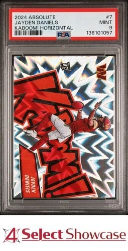 2024 PANINI ABSOLUTE KABOOM! HORIZONTAL #7 JAYDEN DANIELS RC PSA 9