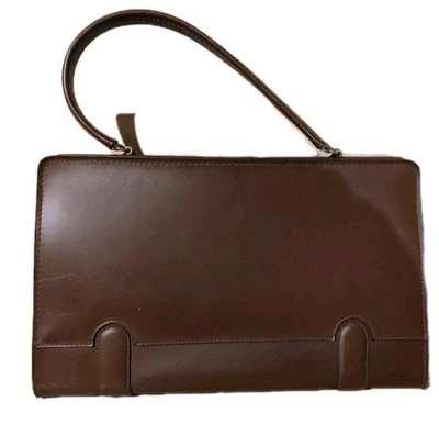 Sac à main Vintage 50s 60s EUROP'SAC DÉPOSÉ Made in France Cuir Structuré Mode - Photo 1/4