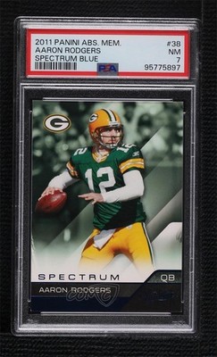 2011 Panini Absolute Memorabilia Spectrum Blue /100 Aaron Rodgers #38 PSA 7 0e2x