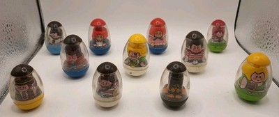 Lot Of 11 Vintage Weeble Wobbles Playskool Ragged Ann & Andy Etc