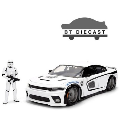 JADA STAR WARS 2021 DODGE CHARGER SRT HELLCAT 1/24 w/ STORMTROOPER FIGURE 36478