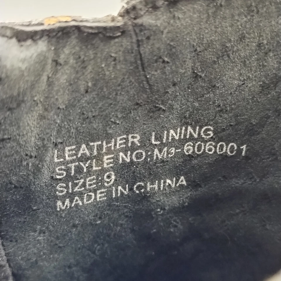 Botas de vestir Delli Aldo hasta el tobillo para hombre EE. UU. 9 negras punta cuadrada cremallera lateral M3-606001 Foto 3 de 4