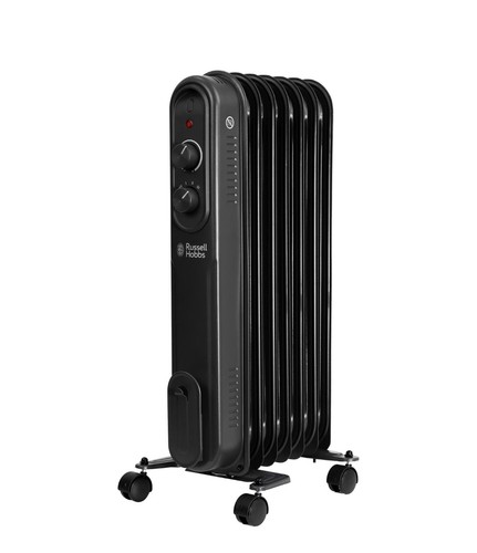 Russell Hobbs Electric Heater 2000W Grey 9 Fin Oil Filled Radiator RHOFR9004A