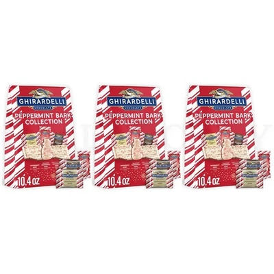 Ghirardelli Peppermint Bark Holiday Chocolate Collection 10.4oz Lot of 3