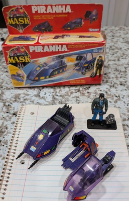 #ad #ad Kenner M.A.S.K. Piranha Playset Sly Rax Action Figure Mask Boxed Vintage 1985 $54.99