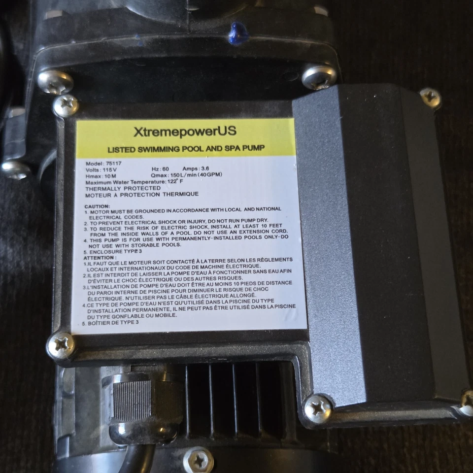 XtremepowerUS Above Ground Pool Pump & Spa Filter Basket 115V Single Speed 75117 - Image 3 of 4