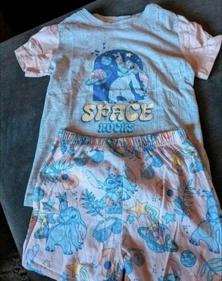 Disney Stitch Space Rocks, 2 Teiliges Set, T-Shirt, Hose 122/128