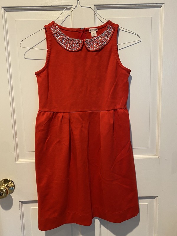 EUC Girls Crewcuts Red Dress Size 12