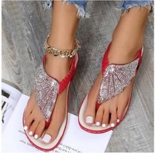 Sandali donna estivi ortopedici cristallo Roma moda ciabatte punta clip