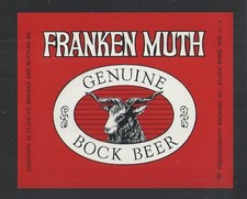FRANKEN MUTH GENUINE BOCK BEER 12 OZ LABEL SO...