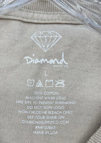 Diamond Supply Co. Beige T Shirt L Camo Logo Made In USA - Picture 6 of 14