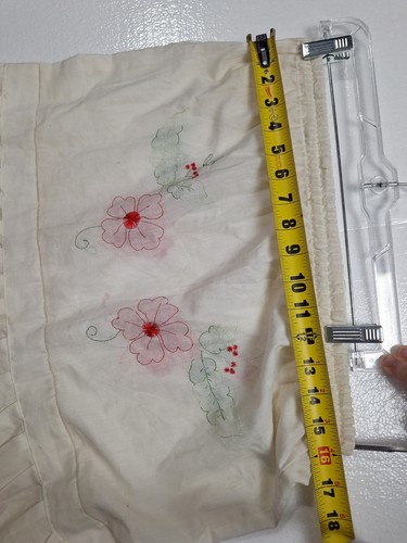 Vtg Thin A-line CottageCore Peasant Gypsy Skirt M-L Embroidered Flowers Handmade - Picture 8 of 12