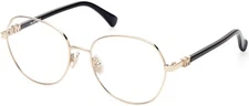 Max Mara MM5034 032 Gold Round Metal Optical Eyeglasses Frame 54-17-140 MM RX