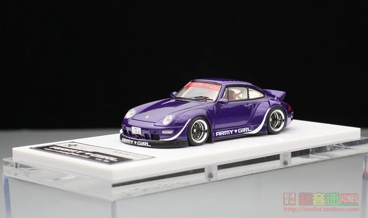 希少品　1/64 fuelme RWB armygirl Fuelme 1:64 White RWB 993 Army Girl Racing Sports Model