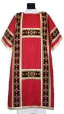 Red Roman Dalmatic with stole Vestment Rouge Rossa Dalmática Roja DR579AC25