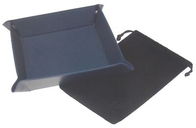 Dice Tray & Velour Bag Rolling & Storage for RPG DND Table Game Gift Travel Keys