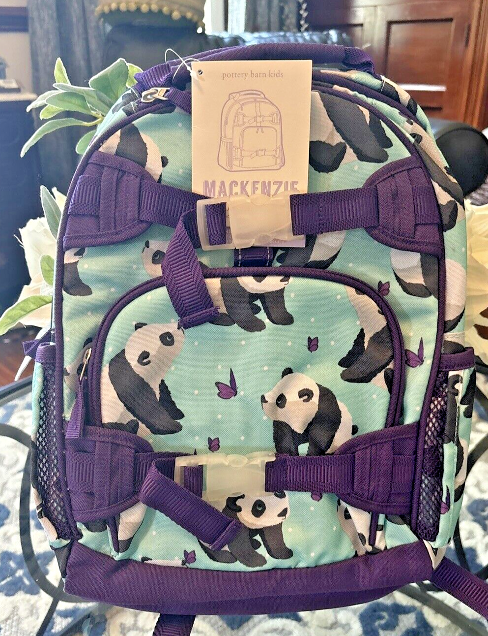 PONY Zaino Disney scuola fienile ceramica panda + bottiglia acqua panda arcobaleno VIAGGIO ? .