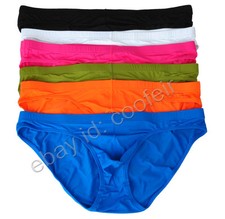 Men Bikini Briefs Undershorts Underwear Pouch Stretchy Nylon Mini Boxer Brief