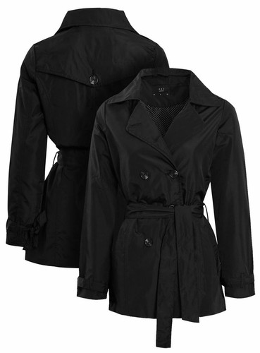 Womens Trench Coat Ladies Mac Jacket 