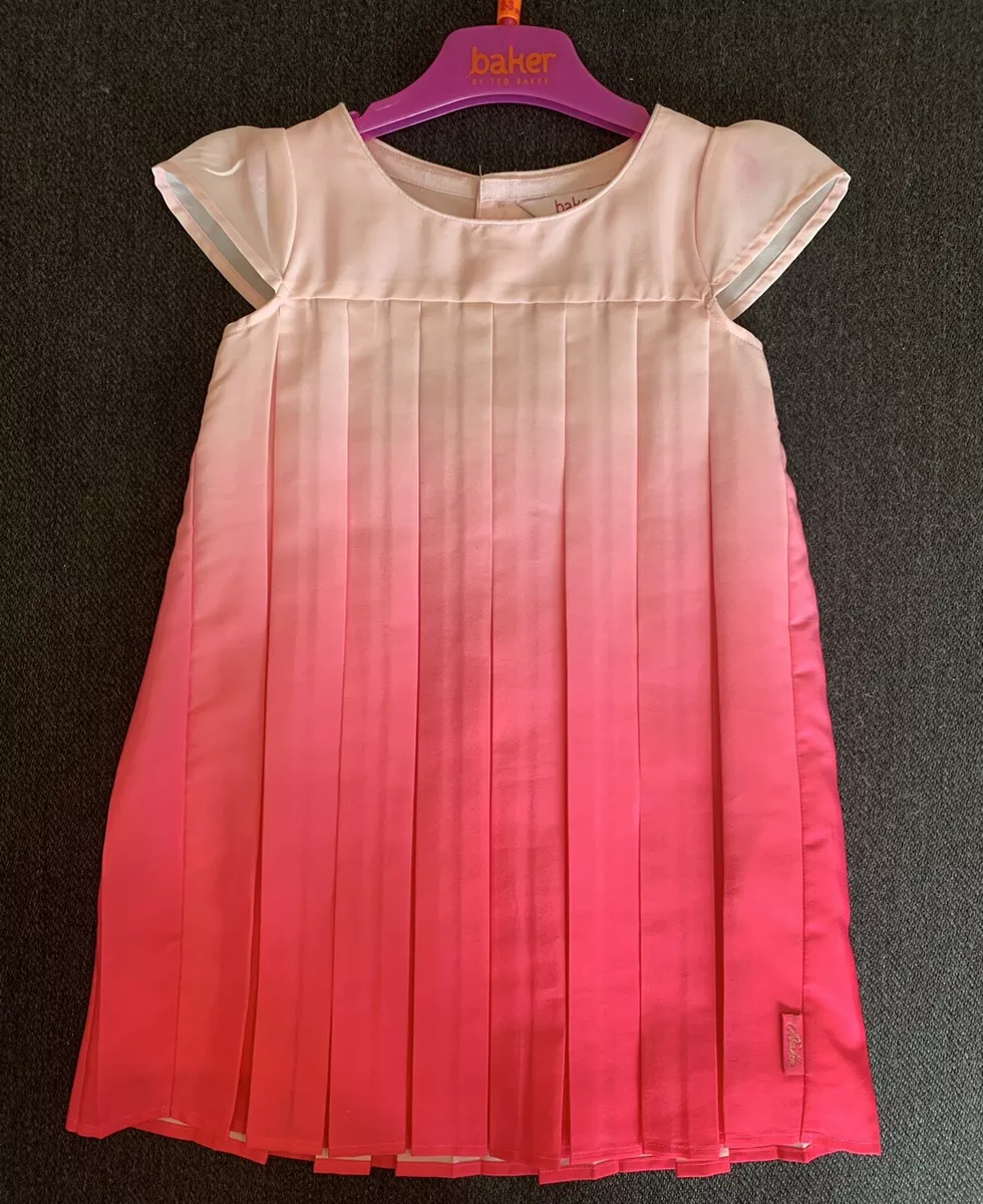 Ted baker pink pleated dress sale