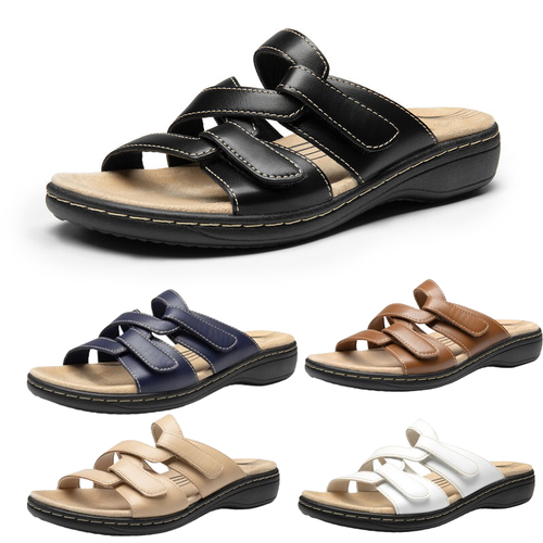 Women Slides Arch Support Slip on Flat Sandals Comfortable Soft Cushion Sandals
