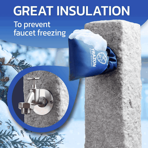Outdoor Faucet Covers for Winter Freeze Protection 2 Pack Faucet Cover - Picture 6 of 7