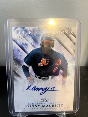 RONNY MAURICIO 2019 TOPPS PRO DEBUT FUTURE CORNERSTONES AUTO /50 METS #FCA-RM